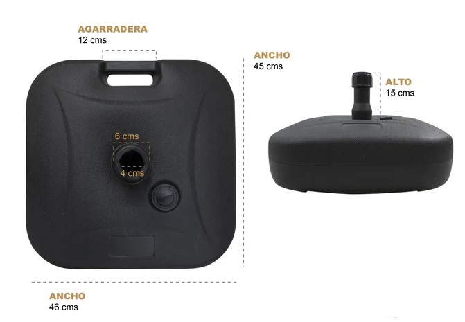 BASE PARA SOMBRILLA|| COLOR NEGRO|| BOMBAY 23888P